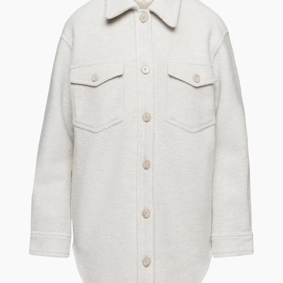 Aritzia Wilfred Ganna Jacket Heather Light Grey M EUC - Picture 2 of 9